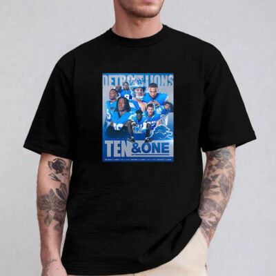 NFL Detroit Lions Ten And One Players Win It All This Year Poster T-shirt 2024