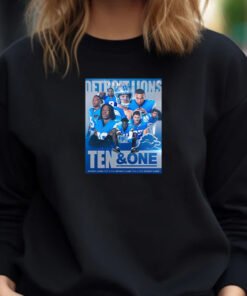 NFL Detroit Lions Ten And One Players Win It All This Year Poster T-shirt 20241