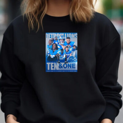 NFL Detroit Lions Ten And One Players Win It All This Year Poster T-shirt 20241