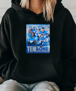 NFL Detroit Lions Ten And One Players Win It All This Year Poster T-shirt 20242