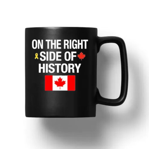 On The Right Side Of History Canadian Flag Mug 20241