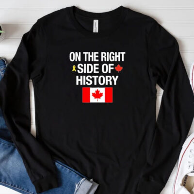 On The Right Side Of History Canadian Flag T-Shirt 202433