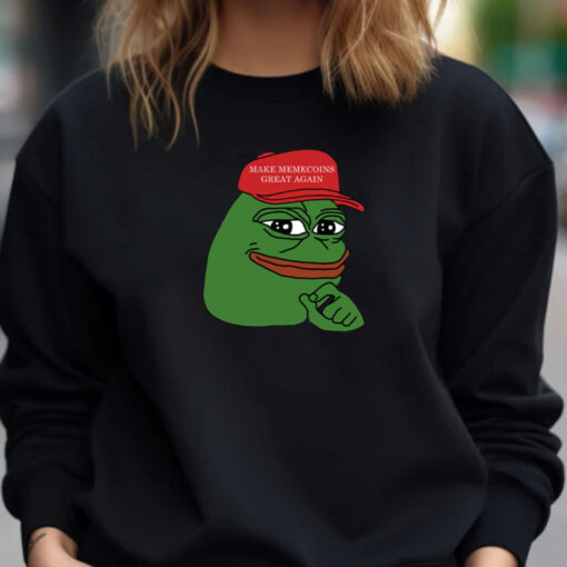 Pepe Make Memecoins Great Again Sweatshirt , Hoodie , T-shirt , Long Sleeve T-shirt1