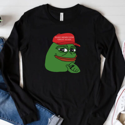 Pepe Make Memecoins Great Again Sweatshirt , Hoodie , T-shirt , Long Sleeve T-shirt33