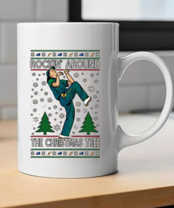 Rockin Around The Christmas Tree Raygun Ugly Christmas Mug 2024