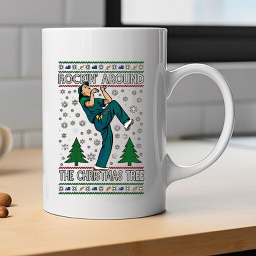 Rockin Around The Christmas Tree Raygun Ugly Christmas Mug 2024