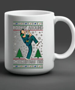 Rockin Around The Christmas Tree Raygun Ugly Christmas Mug 20243