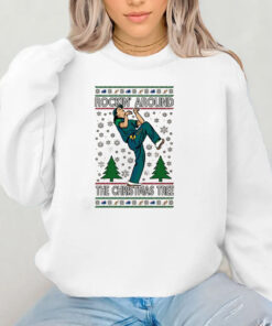 Rockin Around The Christmas Tree Raygun Ugly Christmas T-Shirt 2024