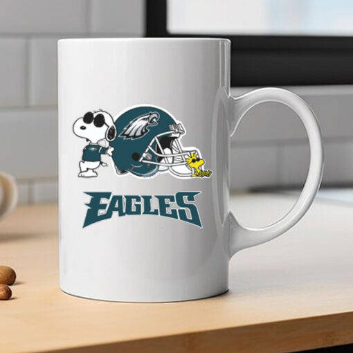 Snoopy Woodstock Philadelphia Eagles Helmet Mug 2024