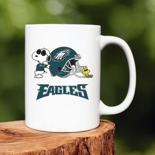 Snoopy Woodstock Philadelphia Eagles Helmet Mug 20241