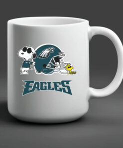 Snoopy Woodstock Philadelphia Eagles Helmet Mug 20242