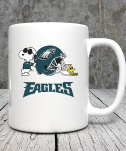 Snoopy Woodstock Philadelphia Eagles Helmet Mug 20243