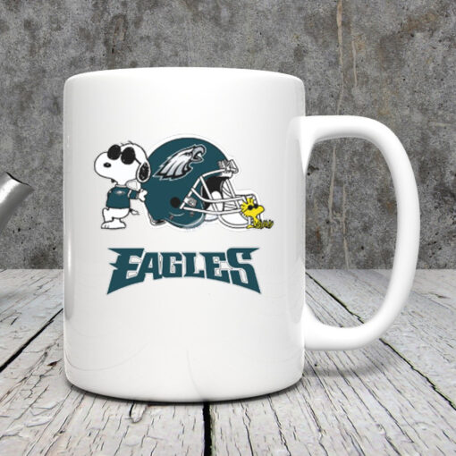 Snoopy Woodstock Philadelphia Eagles Helmet Mug 20243