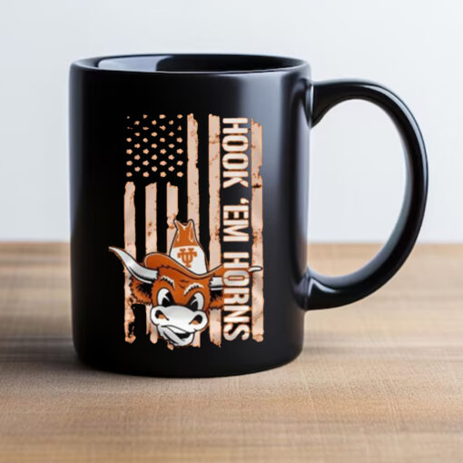 Texas Longhorns America Colors Patriots Spirit Hook ‘Em Horns Mug 20242