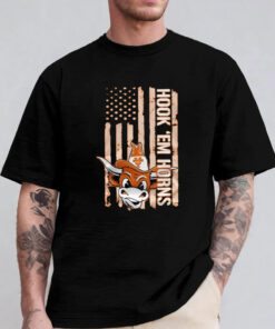 Texas Longhorns America Colors Patriots Spirit Hook ‘Em Horns T-Shirt 2024