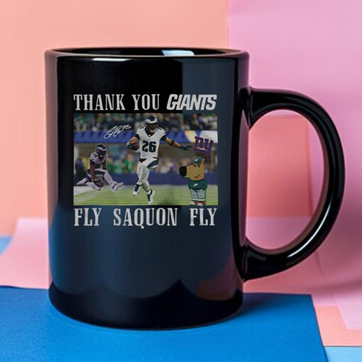 Thank You Giants Fly Saquon Fly Chill Guy Mug 2024