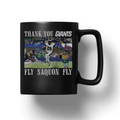 Thank You Giants Fly Saquon Fly Chill Guy Mug 20241