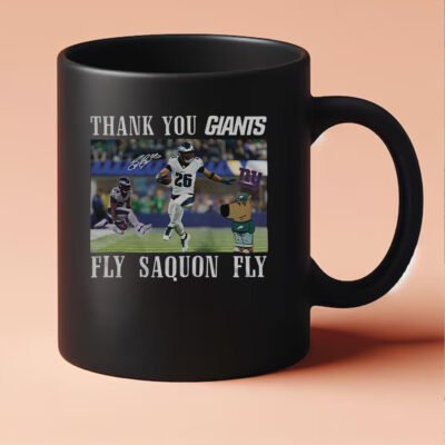 Thank You Giants Fly Saquon Fly Chill Guy Mug 202433