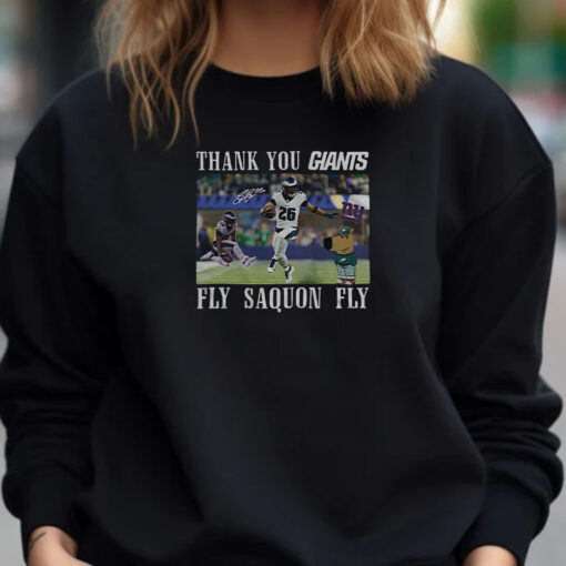 Thank You Giants Fly Saquon Fly Chill Guy T-Shirt 20241