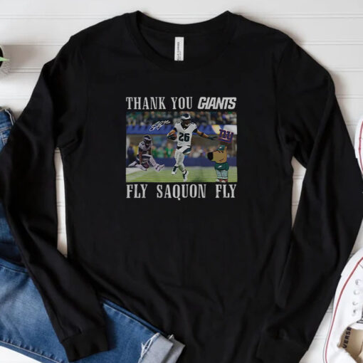 Thank You Giants Fly Saquon Fly Chill Guy T-Shirt 20243