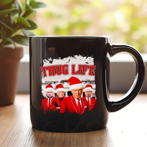 Thug Life Santa White House Mug 2024