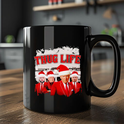 Thug Life Santa White House Mug 20242