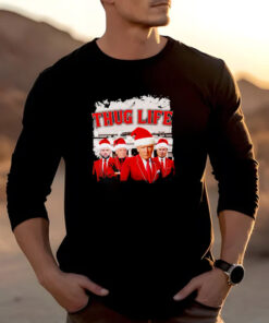 Thug Life Santa White House T-Shirt 20242