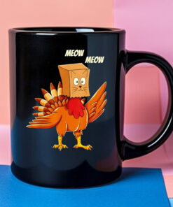 Turkey cat meow Thanksgiving Mug 2024