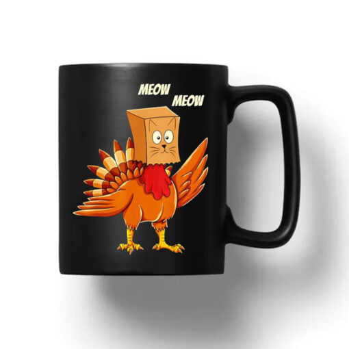 Turkey cat meow Thanksgiving Mug 20241