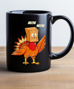 Turkey cat meow Thanksgiving Mug 20242