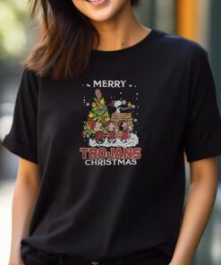 USC Trojans X Snoopy And Friends Merry Christmas 2024 T-Shirt