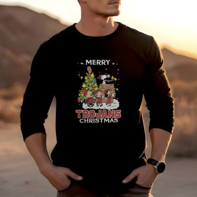 USC Trojans X Snoopy And Friends Merry Christmas 2024 T-Shirt2