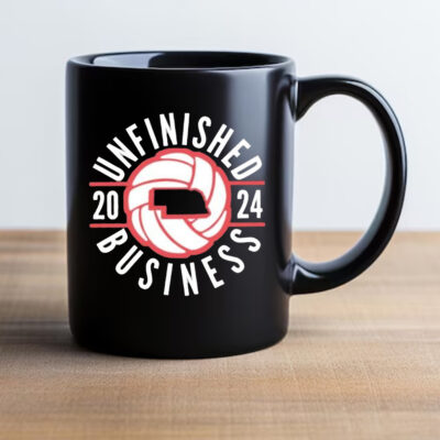 Unfinished Business 2024 Nebraska Volleyball Mug2