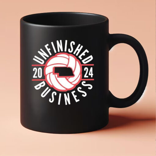 Unfinished Business 2024 Nebraska Volleyball Mug3