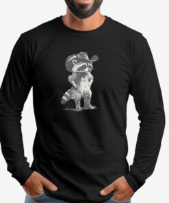 Western Raccoon Sweatshirt , T-shirt , Hoodie , Long Sleeve T-shirt , Retro Cowboy Racoon Graphic2