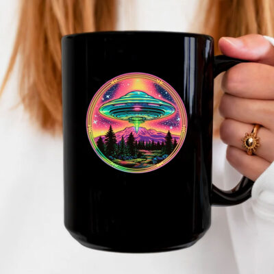  80s Neon UFO Mug Coffee