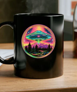 80s Neon UFO Mug Coffee