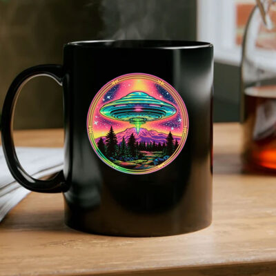  80s Neon UFO Mug Coffee