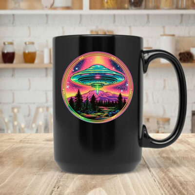  80s Neon UFO Mug Coffee