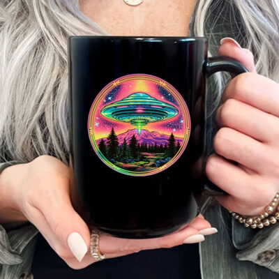  80s Neon UFO Mug Coffee