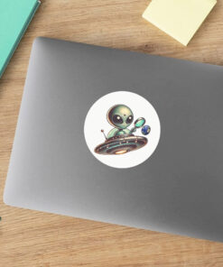 Alien Spaceship Stickers