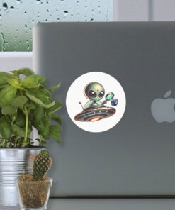 Alien Spaceship Stickers