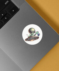 Alien Spaceship Stickers