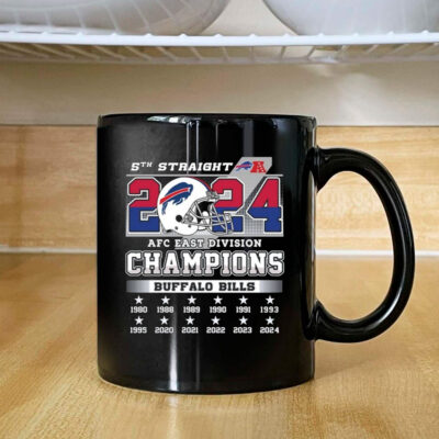 Bills 2024 5th Straight AFC East Division Champions Mug