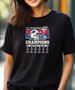 Bills 2024 5th Straight AFC East Division Champions T-Shirt