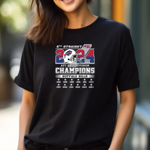 Bills 2024 5th Straight AFC East Division Champions T-Shirt