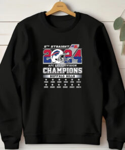 Bills 2024 5th Straight AFC East Division Champions T-Shirt1