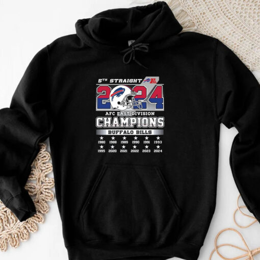 Bills 2024 5th Straight AFC East Division Champions T-Shirt3