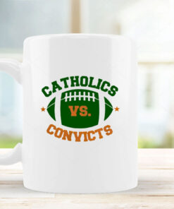 Catholics Vs Convicts Football Logo Mug Coffee