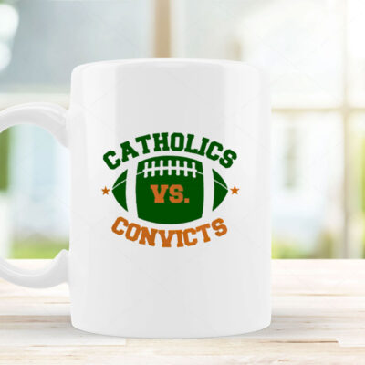 Catholics Vs Convicts Football Logo Mug Coffee